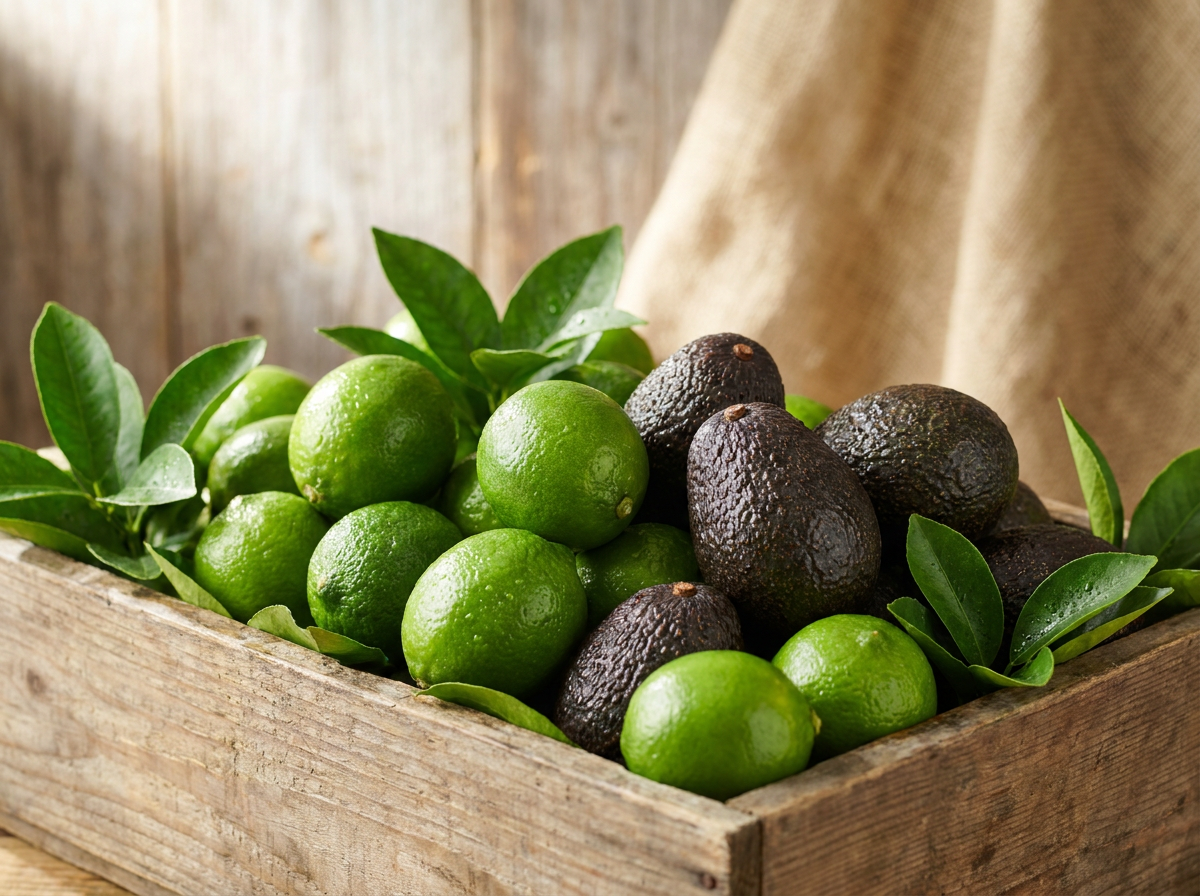 Limones y aguacates de exportación